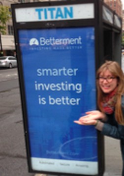 Betterment street kiosk ad: Smarter investing is better