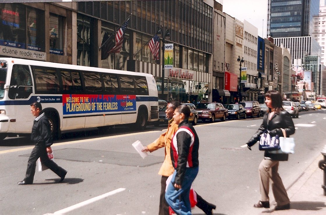 HotJobs bus side ad: Welcome to the playground of the fearless