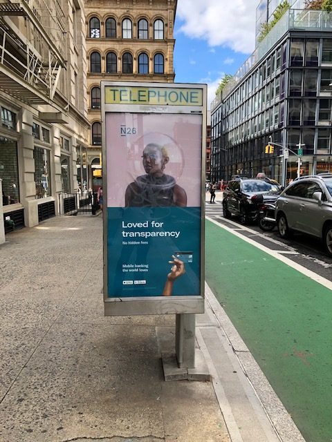 N26 ad on a street phone kiosk