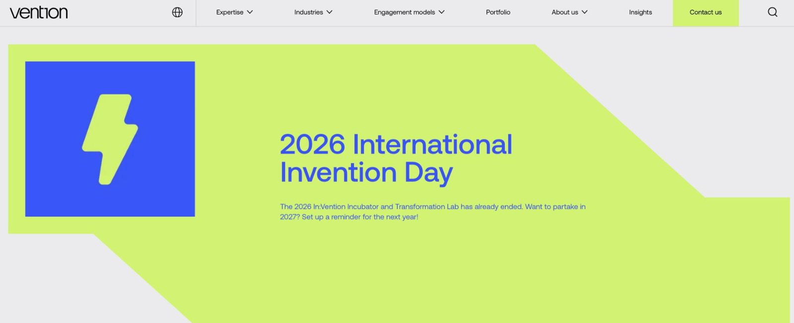 Vention 2026 International Invention Day page
