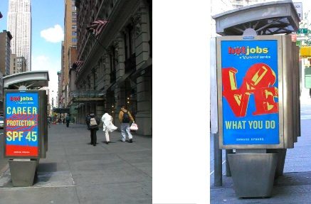 HotJobs phone kiosks: Career protection SPF 45, and LOVE what you do