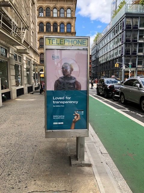 N26 ad on a street phone kiosk
